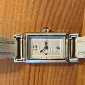 Coach white leather strap wrist watch